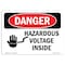 Signmission OSHA Sign, 7" Height, 10" Width, Rigid Plastic, Hazardous Voltage Inside, Landscape, L-1317 OS-DS-P-710-L-1317 - alternate 1